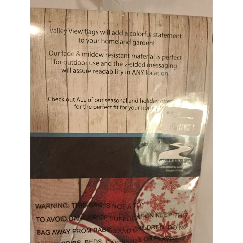 Christmas Garden Flag Lg Double Sided Here Comes Santa Paws 28 x 40 New Unopened